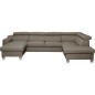 Canapé d'angle en cuir italien de luxe 7/8 places ASTOVIA, taupe, angle droit Canapé d'angle en cuir italien de luxe 7/8 places ASTOVIA, taupe, angle droit