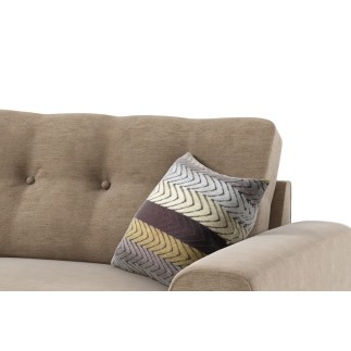 Canapé d'angle en tissu de qualité ERVIN, beige