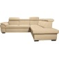 Canapé d'angle en cuir italien de luxe 5/6 places TONUS, beige, angle droit Canapé d'angle en cuir italien de luxe 5/6 places TONUS, beige, angle droit