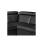 Canapé d'angle en cuir italien de luxe 5/6 places TONUS, noir, angle droit Canapé d'angle en cuir italien de luxe 5/6 places TONUS, noir, angle droit