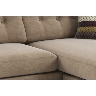 Canapé d'angle en tissu de qualité ERVIN, beige, angle droit