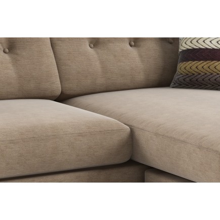 Canapé d'angle en tissu de qualité ERVIN, beige, angle droit