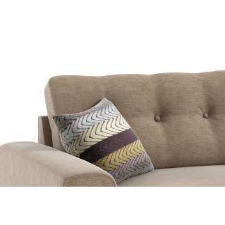 Canapé d'angle en tissu de qualité ERVIN, beige