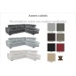 Canapé d'angle en cuir italien de luxe 5/6 places TONUS, couleur personnalisée, angle droit