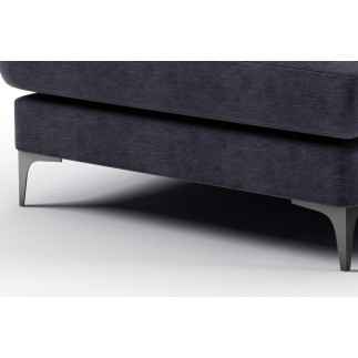 Canapé d'angle en tissu de qualité ERVIN, gris ardoise, angle gauche