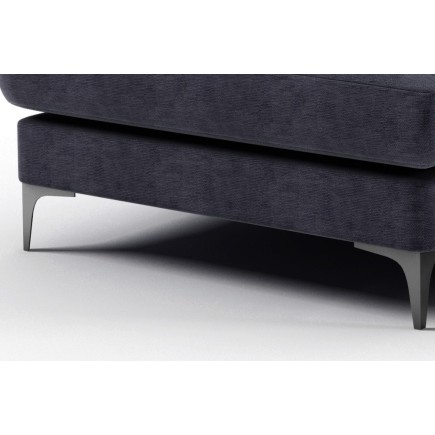Canapé d'angle en tissu de qualité ERVIN, gris ardoise, angle gauche