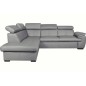 - Canapé d'angle en 100% cuir de luxe italien , 5/6 places CITIBEST, couleur gris clair angle gauche - Canapé d'angle en 100% cuir de luxe italien , 5/6 places CITIBEST, couleur gris clair angle gauche