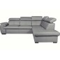 Canapé d'angle en 100% cuir de luxe italien , 5/6 places CITIBEST, couleur gris clair, angle droit Canapé d'angle en 100% cuir de luxe italien , 5/6 places CITIBEST, couleur gris clair, angle droit