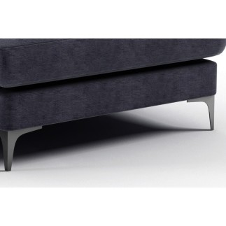 Canapé d'angle en tissu de qualité ERVIN, gris ardoise, angle droit