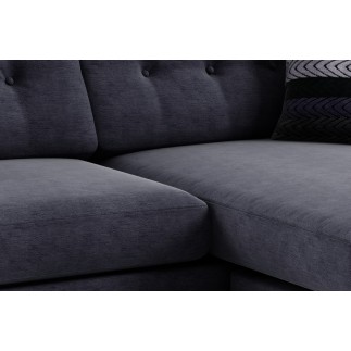 Canapé d'angle en tissu de qualité ERVIN, gris ardoise