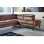 Canapé d'angle en 100% tout cuir italien de luxe 5/6 places NAYA, assise électrique qui coulisse, marron, angle droit Canapé d'angle en 100% tout cuir italien de luxe 5/6 places NAYA, assise électrique qui coulisse, marron, angle droit