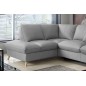 Canapé d'angle en 100% tout cuir italien de luxe 5 places, convertible et avec coffre, NILSEN, gris clair, angle gauche Canapé d'angle en 100% tout cuir italien de luxe 5 places, convertible et avec coffre, NILSEN, gris clair, angle gauche
