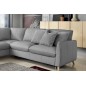 Canapé d'angle en 100% tout cuir italien de luxe 5 places, convertible et avec coffre, NILSEN, gris clair, angle gauche Canapé d'angle en 100% tout cuir italien de luxe 5 places, convertible et avec coffre, NILSEN, gris clair, angle gauche