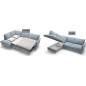 Canapé d'angle en 100% tout cuir italien de luxe 5 places, convertible et avec coffre, NILSEN, blanc cassé, angle gauche Canapé d'angle en 100% tout cuir italien de luxe 5 places, convertible et avec coffre, NILSEN, blanc cassé, angle gauche