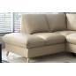 - Canapé d'angle en 100% tout cuir italien de luxe 5 places, convertible et avec coffre, NILSEN, beige, angle gauche - Canapé d'angle en 100% tout cuir italien de luxe 5 places, convertible et avec coffre, NILSEN, beige, angle gauche
