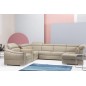 Canapé d'angle en 100% tout cuir italien de luxe 7/8 places, convertible avec relax électrique et coffre, URBANIA, beige, angle Canapé d'angle en 100% tout cuir italien de luxe 7/8 places, convertible avec relax électrique et coffre, URBANIA, beige, angle
