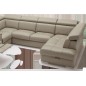 Canapé d'angle en 100% tout cuir italien de luxe 7/8 places, convertible avec relax électrique et coffre, URBANIA, beige, angle Canapé d'angle en 100% tout cuir italien de luxe 7/8 places, convertible avec relax électrique et coffre, URBANIA, beige, angle