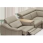 Canapé d'angle en 100% tout cuir italien de luxe 7/8 places, convertible avec relax électrique et coffre, URBANIA, beige, angle Canapé d'angle en 100% tout cuir italien de luxe 7/8 places, convertible avec relax électrique et coffre, URBANIA, beige, angle