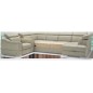 Canapé d'angle en 100% tout cuir italien de luxe 7/8 places, convertible avec relax électrique et coffre, URBANIA, beige, angle Canapé d'angle en 100% tout cuir italien de luxe 7/8 places, convertible avec relax électrique et coffre, URBANIA, beige, angle