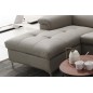 Canapé d'angle en cuir buffle italien de luxe 5 places LIDO, gris clair, angle gauche Canapé d'angle en cuir buffle italien de luxe 5 places LIDO, gris clair, angle gauche