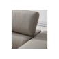 Canapé d'angle en cuir buffle italien de luxe 5 places LIDO, gris clair, angle gauche Canapé d'angle en cuir buffle italien de luxe 5 places LIDO, gris clair, angle gauche