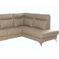 Canapé d'angle en cuir italien de luxe 5 places LUZINI beige, angle droit Canapé d'angle en cuir italien de luxe 5 places LUZINI beige, angle droit