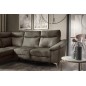 Canapé d'angle en cuir italien de luxe 5 places LUZINI taupe, angle gauche Canapé d'angle en cuir italien de luxe 5 places LUZINI taupe, angle gauche
