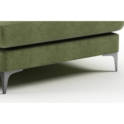 Canapé d'angle en tissu de qualité ERVIN, vert, Vert olive, angle droit