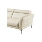 - Canapé d'angle en 100% tout cuir épais de luxe italien, 5/6 places DALBERT, couleur crème, angle gauche - Canapé d'angle en 100% tout cuir épais de luxe italien, 5/6 places DALBERT, couleur crème, angle gauche