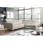 Canapé d'angle en 100% tout cuir épais de luxe italien , 5/6 places DALBERT, couleur crème, angle droit Canapé d'angle en 100% tout cuir épais de luxe italien , 5/6 places DALBERT, couleur crème, angle droit