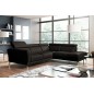 Canapé d'angle en 100% tout cuir épais de luxe italien , 5/6 places DALBERT, couleur chocolat, angle droit Canapé d'angle en 100% tout cuir épais de luxe italien , 5/6 places DALBERT, couleur chocolat, angle droit