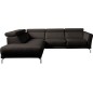 Canapé d'angle en 100% tout cuir épais de luxe italien , 5/6 places DALBERT, chocolat, angle gauche Canapé d'angle en 100% tout cuir épais de luxe italien , 5/6 places DALBERT, chocolat, angle gauche