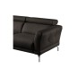 Canapé d'angle en 100% tout cuir épais de luxe italien , 5/6 places DALBERT, chocolat, angle gauche Canapé d'angle en 100% tout cuir épais de luxe italien , 5/6 places DALBERT, chocolat, angle gauche