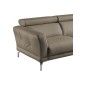 Canapé d'angle en 100% tout cuir épais de luxe italien , 5/6 places DALBERT, couleur taupe, angle droit Canapé d'angle en 100% tout cuir épais de luxe italien , 5/6 places DALBERT, couleur taupe, angle droit