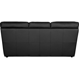 Ensemble Canapé 3 places et 2 places en 100% tout cuir italien vachette OSATIS, NOIR