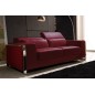 Canapé 3 places en cuir italien buffle LUXY, couleur bordeaux Canapé 3 places en cuir italien buffle LUXY, couleur bordeaux