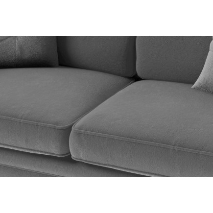 Canapé 2 places en tissu de qualité TOMY, gris