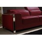 Canapé 3 places en cuir italien buffle LUXY, couleur bordeaux Canapé 3 places en cuir italien buffle LUXY, couleur bordeaux