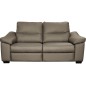 Canapé 2 places en 100% tout cuir épais italien vachette HAMBOURG, couleur taupe Canapé 2 places en 100% tout cuir épais italien vachette HAMBOURG, couleur taupe