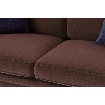 Canapé 2 places en tissu de qualité TOMY, rouge