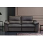 Canapé 3 places en 100% tout cuir épais italien vachette HAMBOURG, couleur anthracite Canapé 3 places en 100% tout cuir épais italien vachette HAMBOURG, couleur anthracite