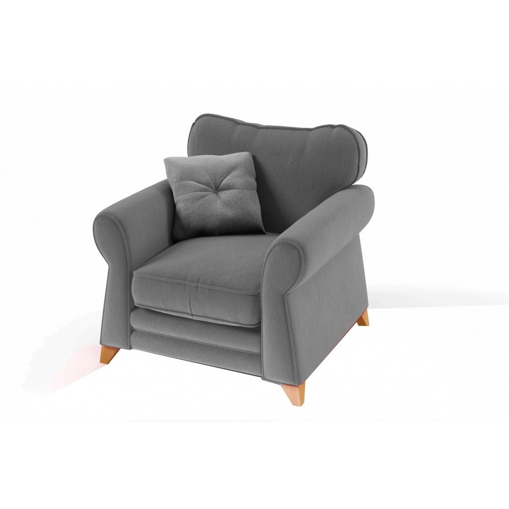 Fauteuil 1 place en tissu de qualité TOMY, gris Fauteuil 1 place en tissu de qualité TOMY, gris
