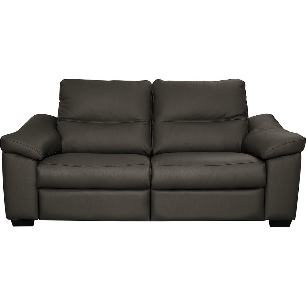 Canapé 2 places en 100% tout cuir épais italien vachette HAMBOURG, couleur anthracite Canapé 2 places en 100% tout cuir épais italien vachette HAMBOURG, couleur anthracite