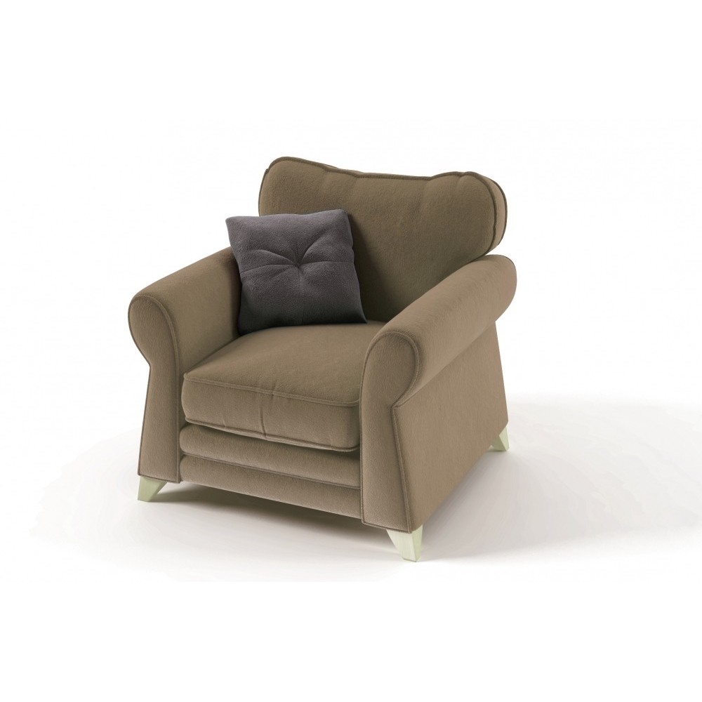 Fauteuil 1 place en tissu de qualité TOMY, beige Fauteuil 1 place en tissu de qualité TOMY, beige