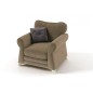 Fauteuil 1 place en tissu de qualité TOMY, beige Fauteuil 1 place en tissu de qualité TOMY, beige
