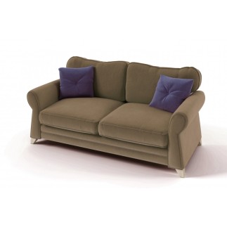 Canapé 2 places en tissu de qualité TOMY, beige