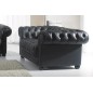Canapé CHESTERFIELD SELECT 3 places cuir supérieur luxe. Noir - Vénésetti Canapé CHESTERFIELD SELECT 3 places cuir supérieur luxe. Noir - Vénésetti