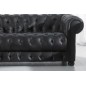 Canapé CHESTERFIELD SELECT 3 places cuir supérieur luxe. Noir - Vénésetti Canapé CHESTERFIELD SELECT 3 places cuir supérieur luxe. Noir - Vénésetti