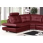 Canapé d'angle en cuir buffle italien de luxe 6/7 places BELLALIGNA, couleur bordeaux, angle gauche Canapé d'angle en cuir buffle italien de luxe 6/7 places BELLALIGNA, couleur bordeaux, angle gauche