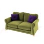 Canapé 2 places en tissu de qualité TOMY, vert Canapé 2 places en tissu de qualité TOMY, vert
